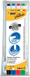 WHITEBOARDMARKER BIC VELLEDA 1721 ROND FIJN ASSORTI SET À 4 STUKS