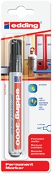 VILTSTIFT EDDING 3000 ROND 1.5-3MM ZWART BLISTER À 1 STUK