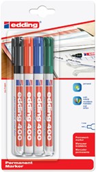 VILTSTIFT EDDING 400 ROND ASSORTI 1MM BLISTER À 4 STUKS