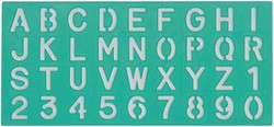 LETTERSJABLOON LINEX HOOFLETTERS/LETTERS/CIJFERS 30MM