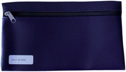SCHOOLETUI 15X26CM MET RITS SKAI DONKERBLAUW
