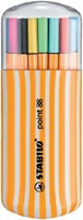 FINELINER STABILO POINT 88/20 FIJN ASSORTI ZEBRA-ETUI À 20 STUKS