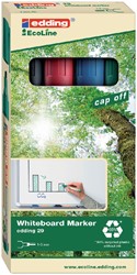 WHITEBOARDMARKER EDDING 29 ECOLINE SCHUIN 1-5MM ASSORTI SET À 4 STUKS