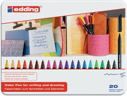 FINELINER EDDING 1200 FIJN ASSORTI BLIK À 20 STUKS