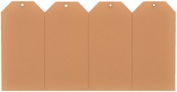 LABEL KARTON NR 4 200GR 50X100MM CHAMOIS 1000 STUKS-2