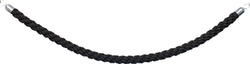 AFZETKOORD SECURIT 150CM ZWART MET CHROOME KNOP-3