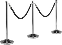 AFZETKOORD SECURIT 150CM ZWART MET CHROOME KNOP-2