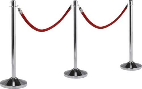 AFZETKOORD SECURIT 150CM ROOD MET CHROOME KNOP-2