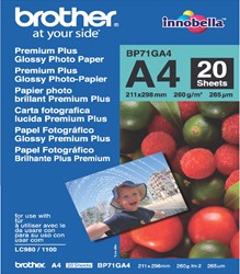 INKJETPAPIER BROTHER BP-71 A4 GLANS 260GR 20 VEL