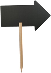 KRIJTBORD SECURIT PIJL 440X270MM MET HOUTEN PIN