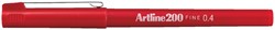 FINELINER ARTLINE 200 ROND FIJN ROOD