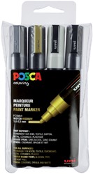 VERFSTIFT POSCA PC5M MEDIUM ASSORTI SET À 4 STUKS
