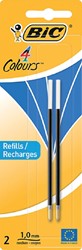 BALPENVULLING BIC VOOR BALIEPEN MEDIUM BLAUW BLISTER À 2 STUKS