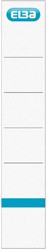 RUGETIKET ELBA SMAL 34X190MM ZELFKLEVEND WIT/BLAUW 10 STUKS