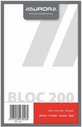 KLADBLOK AURORA 135X210MM BLANCO 200 VEL 45GR