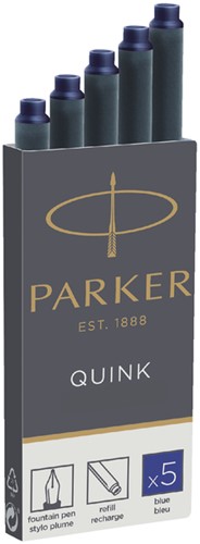 INKTPATROON PARKER QUINK PERMANENT BLAUW PAK À 5 STUKS-2