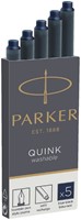 INKTPATROON PARKER QUINK PERMANENT BLAUWZWART PAK À 5 STUKS-2