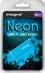 USB STICK 2.0 INTEGRAL NEON USB-A 32GB BLAUW