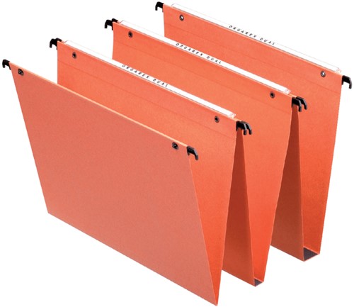 HANGMAP ESSELTE ORGAREX DUAL VERTICAAL 345X245X30MM ORANJE