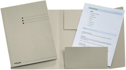 DOSSIERMAP ESSELTE A4 3 KLEPPEN MANILLA 275GR GRIJS