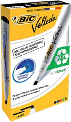 WHITEBOARDMARKER BIC VELLEDA 1751 SCHUIN LARGE ASSORTI SET À 4 STUKS