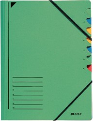 SORTEERMAP LEITZ 7 TABBLADEN KARTON GROEN