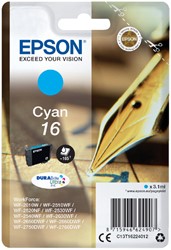 INKTCARTRIDGE EPSON 16 T1622 BLAUW