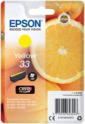 INKTCARTRIDGE EPSON 33 T3344 GEEL