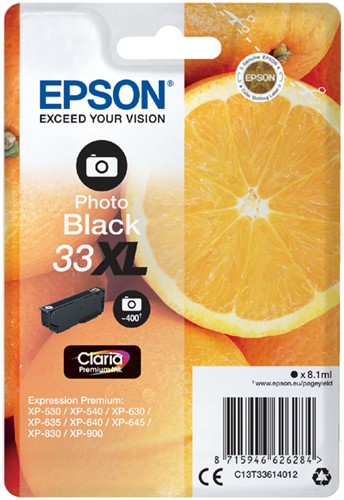 INKTCARTRIDGE EPSON 33XL T3361 FOTO ZWART