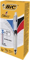 BALPEN BIC 3KLEUREN MET VULPOTLOOD HB 0.7MM MEDIUM WIT-2