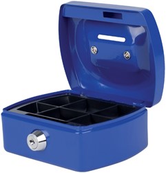 GELDKIST PAVO MET MUNTGLEUF 125X95X60MM BLAUW
