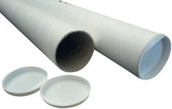 VERZENDKOKER CLEVERPACK A2 450X50X1.5 MET DOPPEN WIT PAK À 5 STUKS