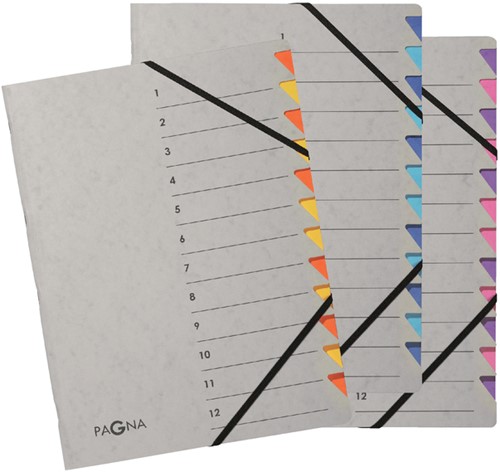 SORTEERMAP PAGNA EASY A4 7 TABS LICHTBLAUW / DONKERBLAUW-2