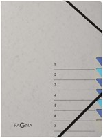SORTEERMAP PAGNA EASY A4 7 TABS LICHTBLAUW / DONKERBLAUW
