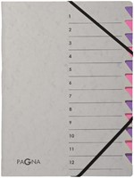 SORTEERMAP PAGNA EASY A4 12 TABS PAARS/LILA