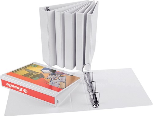 PRESENTATIERINGBAND ESSELTE ESSENTIALS PANORAMA A4 4-RINGS D-MECHANIEK 30MM WIT-2