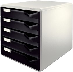 LADENBLOK LEITZ A4 5 LADEN ZWART/WIT