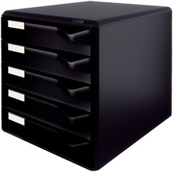 LADENBLOK LEITZ A4 5 LADEN ZWART