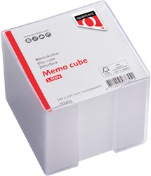 MEMOKUBUS QUANTORE 10X10X9CM TRANSPARANT MET 900VEL