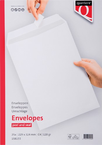 ENVELOP QUANTORE AKTE C4 229X324MM ZELFKLEVEND WIT 25 STUKS-3