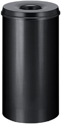PAPIERBAK MET VLAMDOVER VEPABINS 50 LITER 335MM ZWART