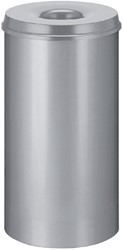 PAPIERBAK MET VLAMDOVER VEPABINS 50LITER 33.5CM GRIJS
