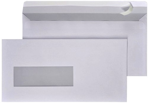 ENVELOP QUANTORE 110X220MM VENSTER 4X11CM LINKS ZELFKLEVEND 500 STUKS-2