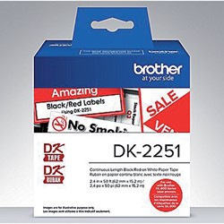ETIKET BROTHER DK-22251 DOORLOPEND 62MM 1 ROL Á 15M WIT
