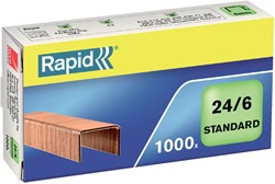 NIETEN RAPID 24/6 VERKOPERD STANDAARD 1000 STUKS