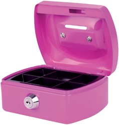 GELDKIST PAVO MET MUNTGLEUF 125X95X60MM ROZE