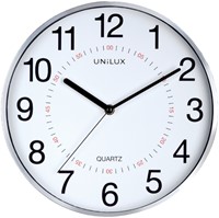 WANDKLOK UNILUX ARIA Ø 28.5CM ZILVERGRIJS/WIT