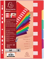 TABBLADEN EXACOMPTA 225X297MM 11-GAATS 6-DELIG ASSORTI PP-3