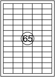 ETIKET QUANTORE 38X21.2MM 975 STUKS