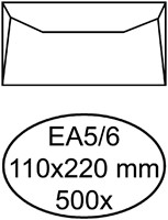 ENVELOP QUANTORE BANK EA5/6 110X220MM WIT 500 STUKS